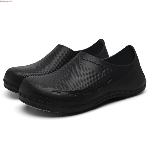 Men Oil Resistant Work Shoes Non Slip Shoes Safety Waterproof Kitchen Chef Shoes - Picture 8 of 15