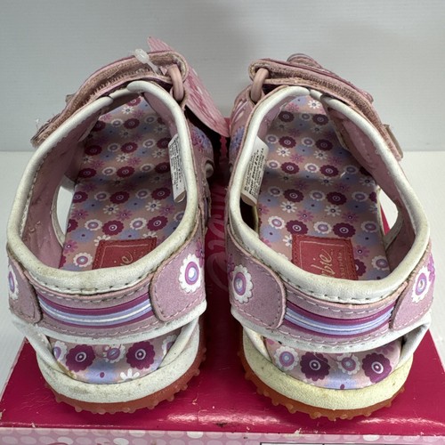 VTG Barbie Toddler Buster Brown Sandals Shoes Size 2 Hook And Loop Adjustable - Picture 3 of 14
