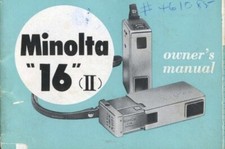 Minolta 16 II, 16 Ps, 16MG, 16 MG-S Instruction Manuals