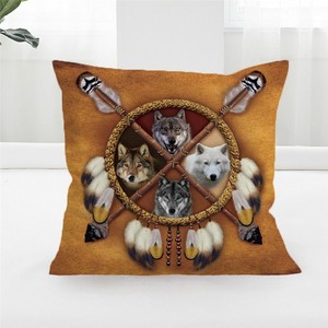 wolf throw pillows