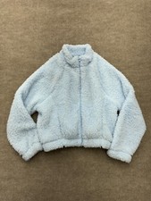 Tek Gear Light Blue Faux Fur Full Zip Jacket Girls Size Large