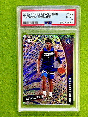 Anthony Edwards SILVER PRIZM PSA 9 ROOKIE CARD 2020 Panini 