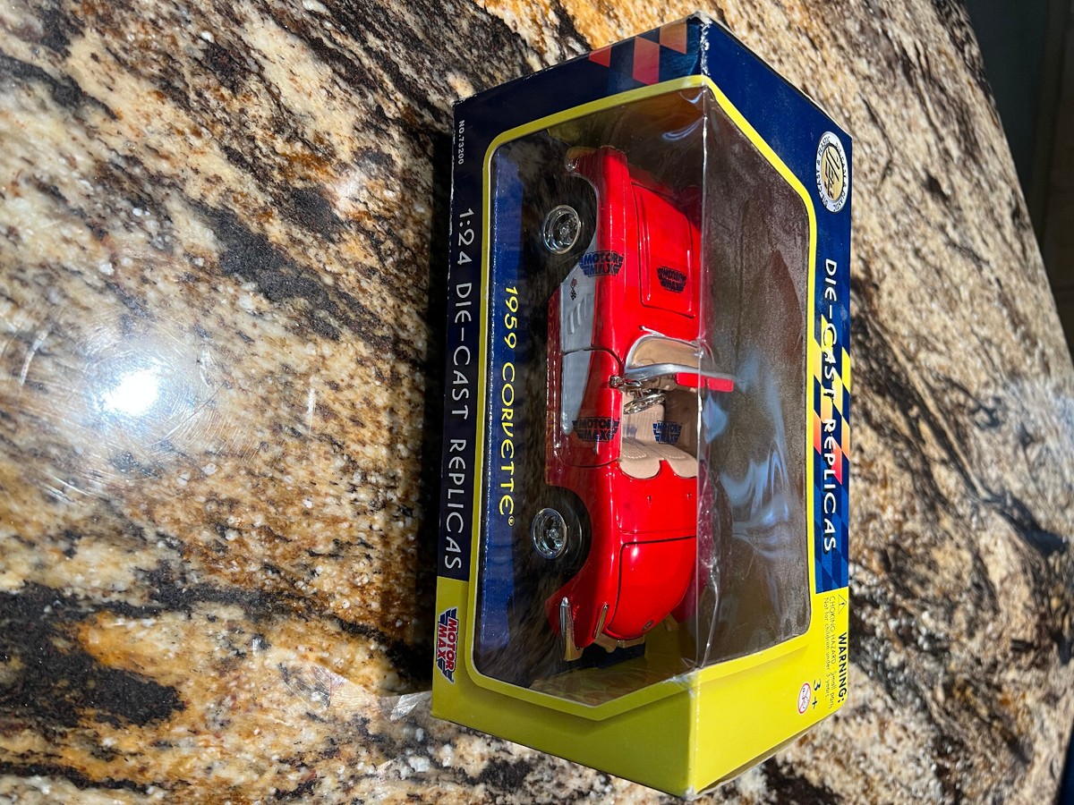 1959 Chevrolet Corvette Convertible Red 1/24 Diecast Model Car by