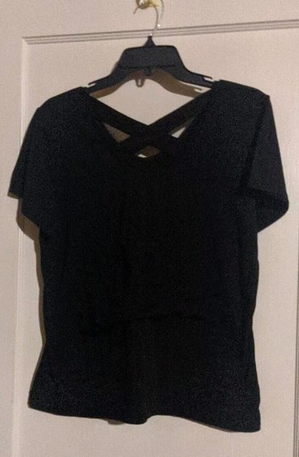 Women’s “Romastory” Black V-Neck Crossback Top Size XXL - Imagen 6 de 6