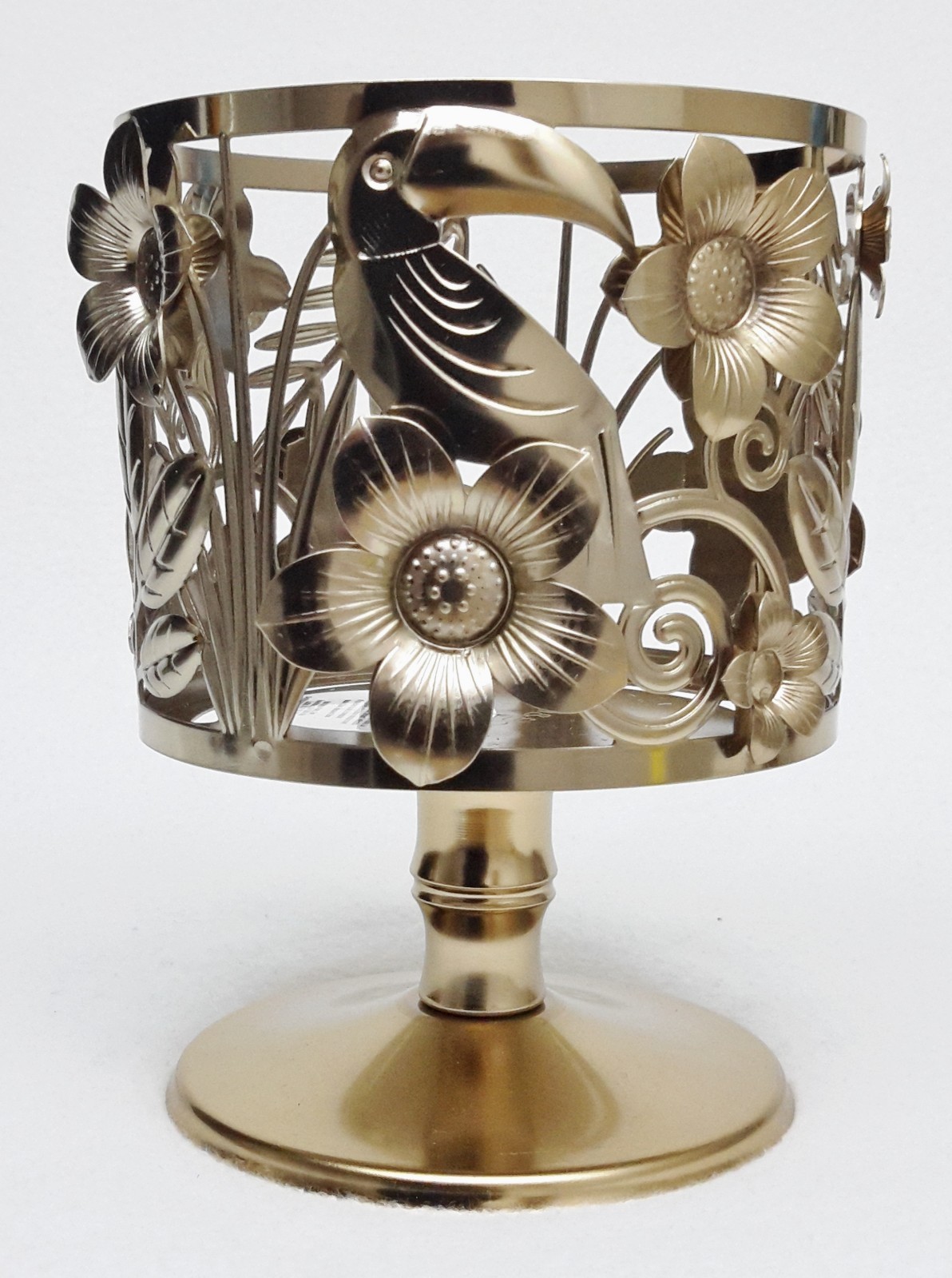 1 Bath Body Works TOUCAN PEDESTAL Flower Large 3Wick Candle Holder