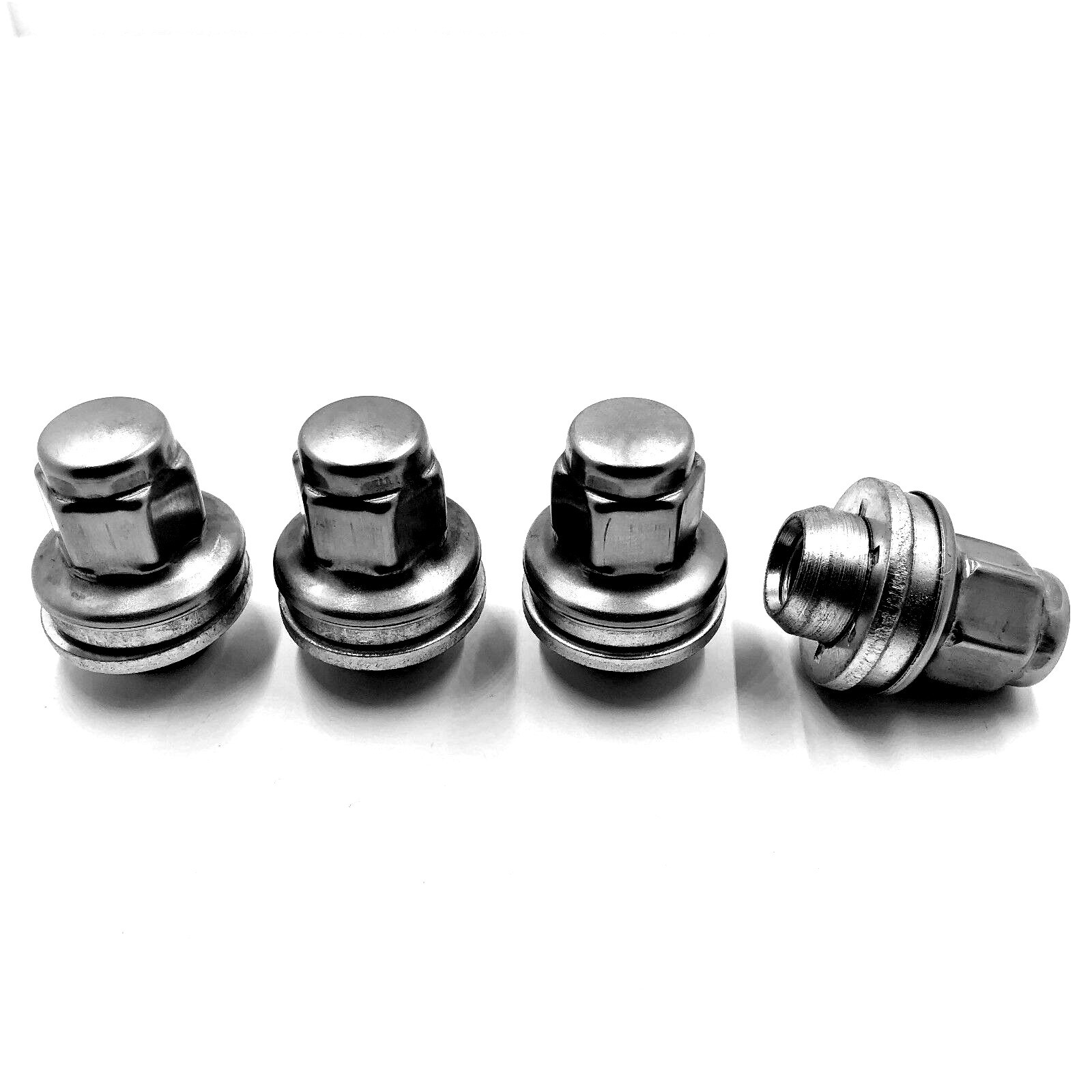 4 x ALLOY WHEEL NUTS FOR JAGUAR XF XFR XE (M12 X 1.5) CHROME BOLT LUG
