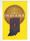 1966 INDIANA STATEHOOD CENTENNIAL 1308 FDC ON COLOR POSTCARD Nice!