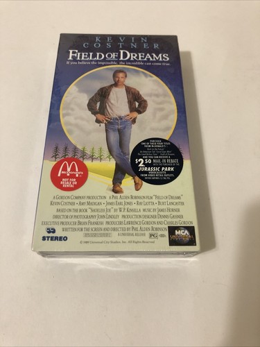 Field of Dreams VHS 1989 Rare McDonalds Promo New Sealed MCA Kevin Costner - Imagen 9 de 9