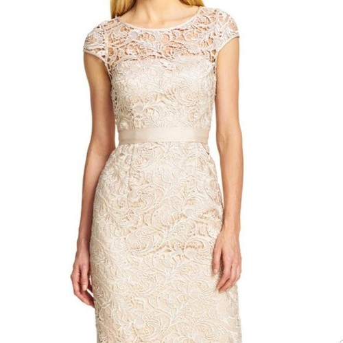Adrianna Papell Lace Cap Sleeve 