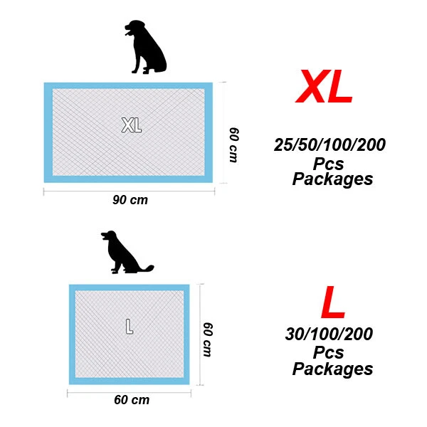 Pet Training Pads 200/100 Puppy Dog Toilet Pee Indoor Super Absorbent 60x90cm AU - image 4 of 4