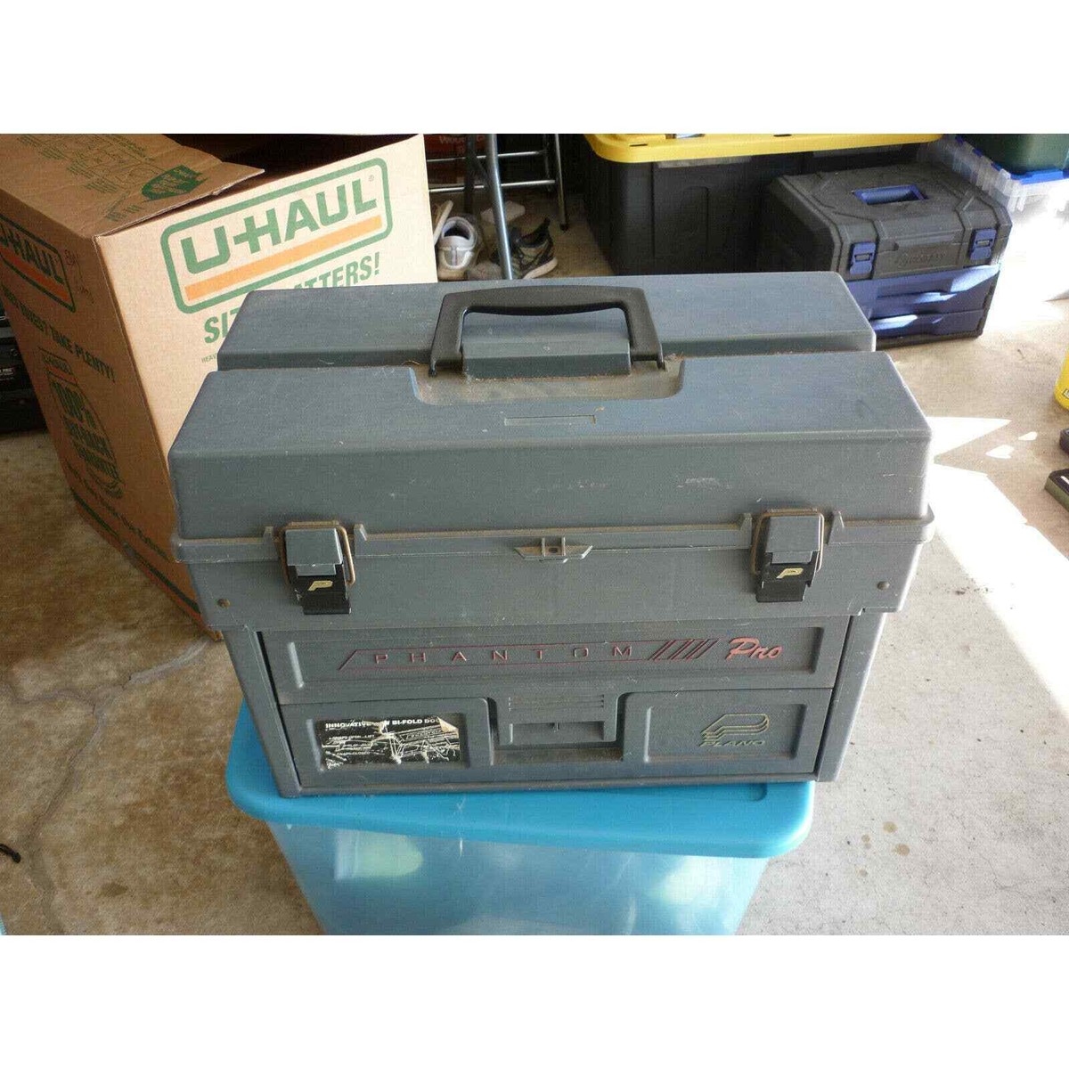 Vintage Plano LARGE Phantom Pro Gray Tackle Box Rc Car Toolbox Box