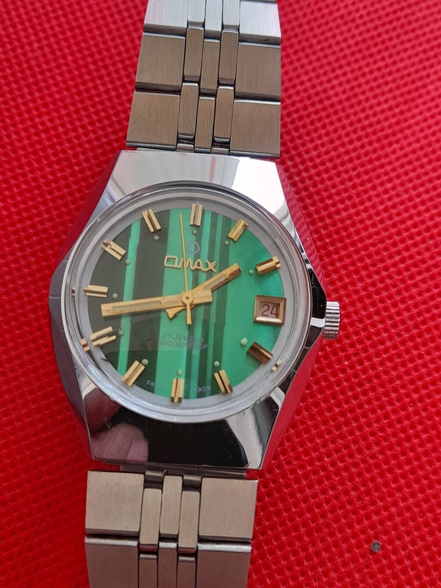 NOS Vintage OMAX Manual Wind 17 Jewels Mens Watch _2741 | eBay