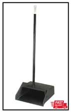 Dustpan Dust Pan Long Handle Upright 12 In. Black Commercial Metal Heavy Duty