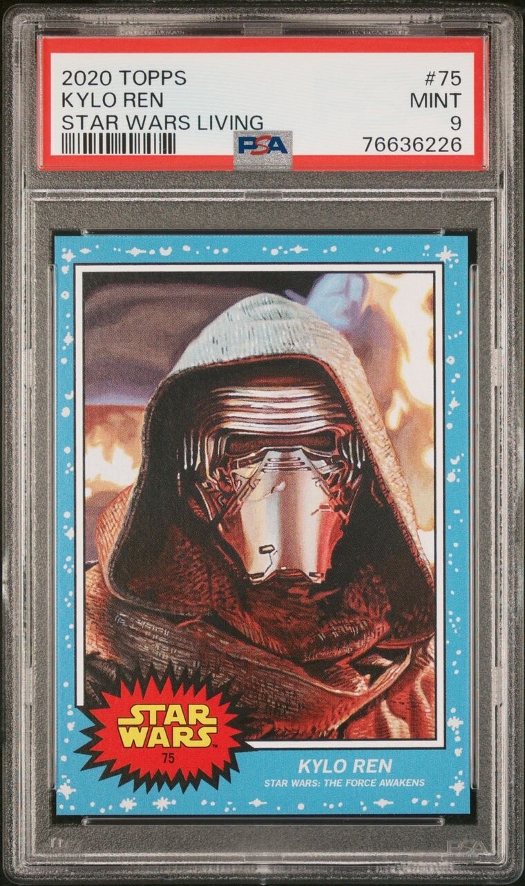 Kylo Ren Topps Star Wars Living Set 2020 #75 PSA 9