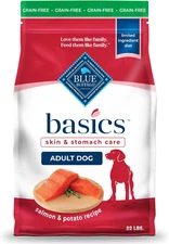 Basics Grain-Free Dry Dog  for Adult Dogs, Limited Ingredient Diet, Salmon Recip