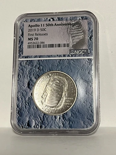 2019 D 50C Apollo 11 50th Anniversary Half Dollar NGC MS70 First Releases