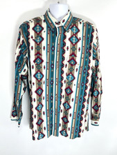 Panhandle Slim Mens Pearl Snap Shirt Aztec Southwestern Size Large 16 1/2 34 35