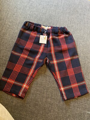 Bonpoint Karo Baby Mädchen Junge Hose 6 Monate Kuschelfutter Wollmischung 