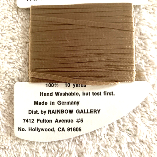 Rainbow Gallery Neon Rays Needlepoint Ribbon Rayon 1 Card 10 yards N 44 Taupe - Picture 4 of 6