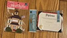 Jolee By You~Ek Success Dimensional Schoolhouse&Diploma  ~NRFP-Rare~Lot Of 2 Pks