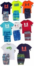 UNDER ARMOUR Boys Rash guard  Trunks OR Swim Trunks UPF 50 ; Szs 4-7, YS-YXL