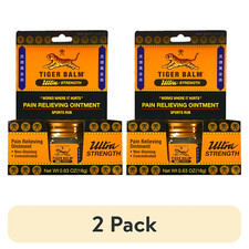 Tiger Balm Ultra Strength Pain Relieving Ointment Net Wt. 0.63 OZ 18g 2 PACK