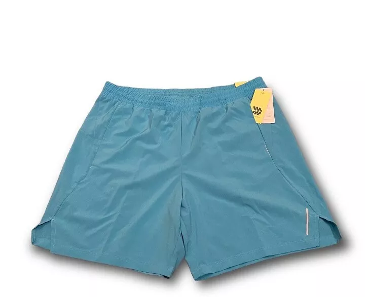 All in Motion Men's Shorts Unlined Run Walk Shorts 7 inseam Teal