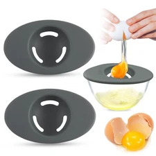 2PCS Silicone Egg Separators, Food-Silicone Egg White Separator, 3-Slit Egg W...