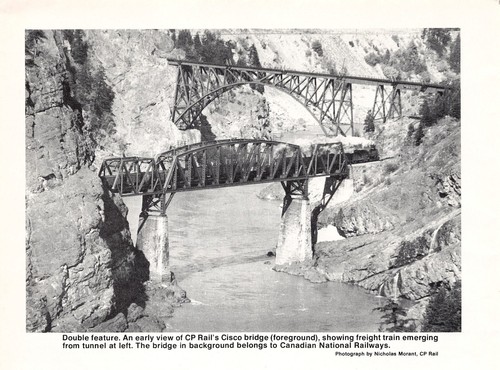 Can Pacific Cisco Bridge Locomotive Bellows Smoke Over Fraser River Mag Excerpt