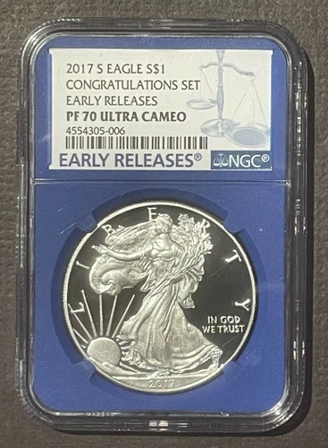 2017-S $1 SILVER AMERICAN EAGLE Congratulations Set NGC PF70 Early Releases 8540