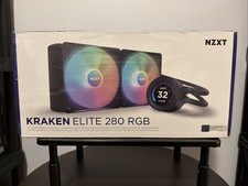 NZXT Kraken Elite 280 RGB 2x140mm AiO Liquid CPU Cooler - Matte Black