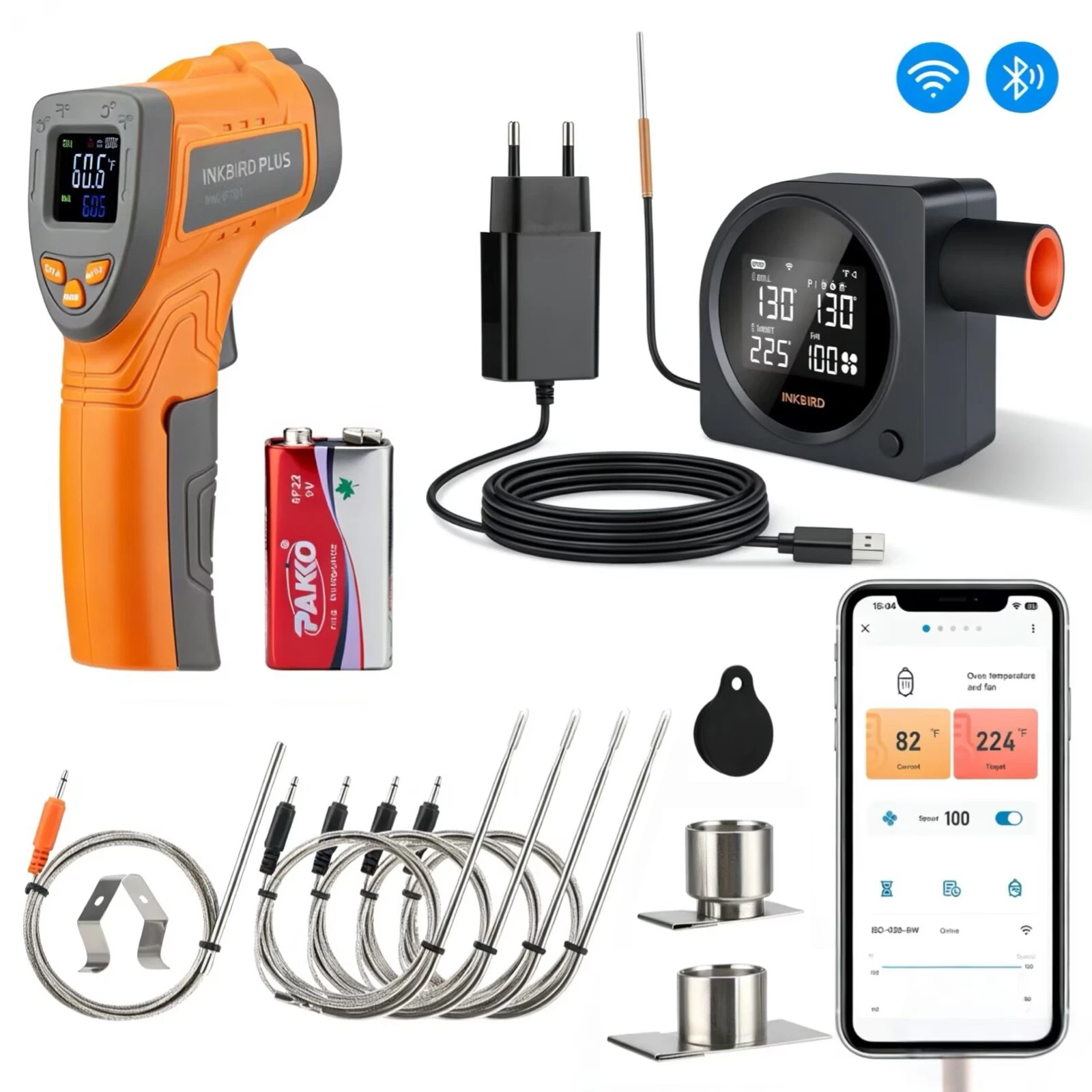 INKBIRD Automatic Smoker Fan Controller WiFi Bluetooth Infrared Thermometer Gun
Opens in a new windo
