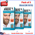 Just For Men Mustache & Beard, Beard Dye Hair Coloring Blond, M-10/15, Pack of 3
