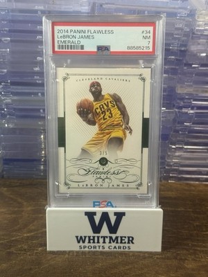 Lebron James 2014-15 Panini Flawless Emerald #3/5 PSA 7 POP 1 NONE HIGHER #34