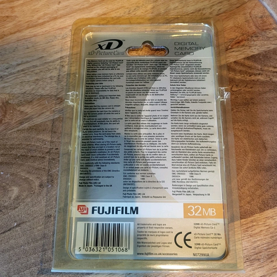 Fujifilm 32MB XD Picture Card Memory Card Fujifilm Olympus Cameras UK NEW - Image 2 of 2