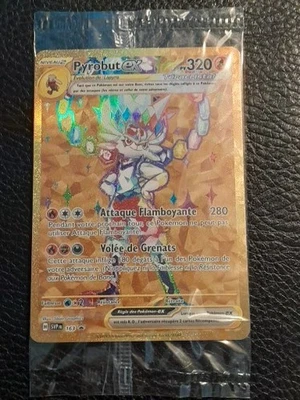 Carte Pokémon Pyrobut ex Promo Gold SVP 163 FR Scellé (port groupé) - Photo 1/3