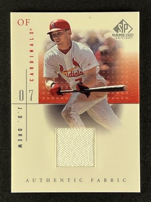 J.D. Drew 2001 SP Game Used Edition - Authentic Fabric #JDr St. Louis Cardinals