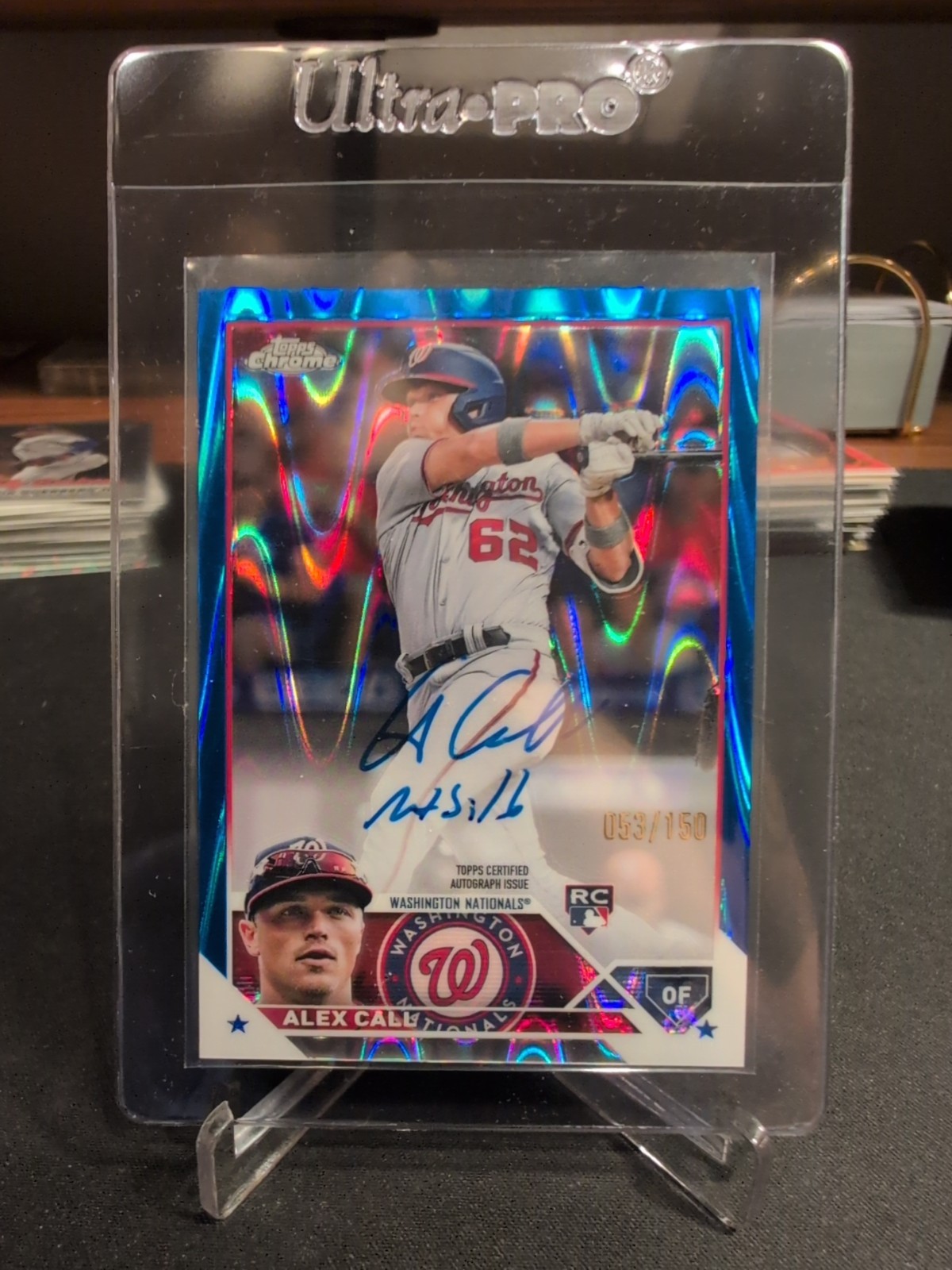 2023 Topps Chrome Blue RayWave Refractor #RA-AC Alex Call Autograph RC Auto /150