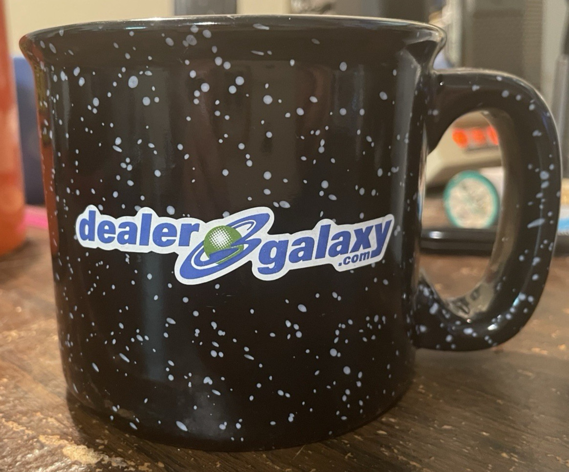 M Ware Thick Ceramic Black With White Speckles Coffee Mug Dealer Galaxy