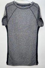 MADEWELL ‘PANORAMA’ SWEATSHIRT Tunic Dress Heathered Gray & Black Capsule Size S