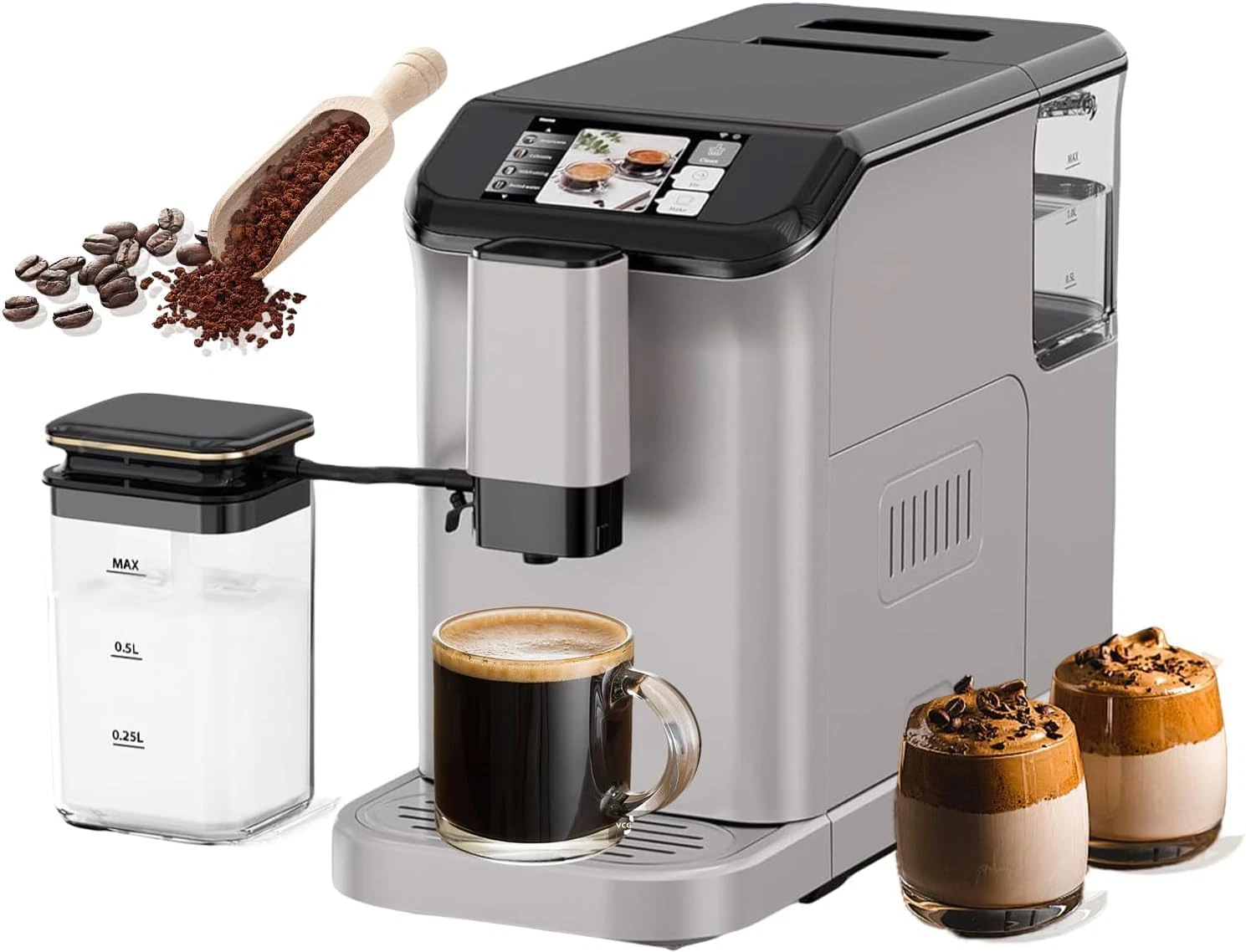Ultimate 8-in-1 Fully Automatic Espresso Machine with Milk Frother & Touchscreen