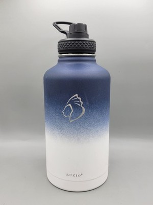 BUZIO Insulated Stainless Steel Water Bottle Cold/Hot 64oz Tuxedo Ombre