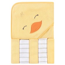 Unisex Baby Hooded Towel and Five Washcloths, Yellow Duck, One Size