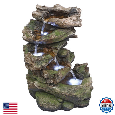 Design Toscano Mesquite Falls Illuminated Garden Fountain 12.5 X 10 X 17.5