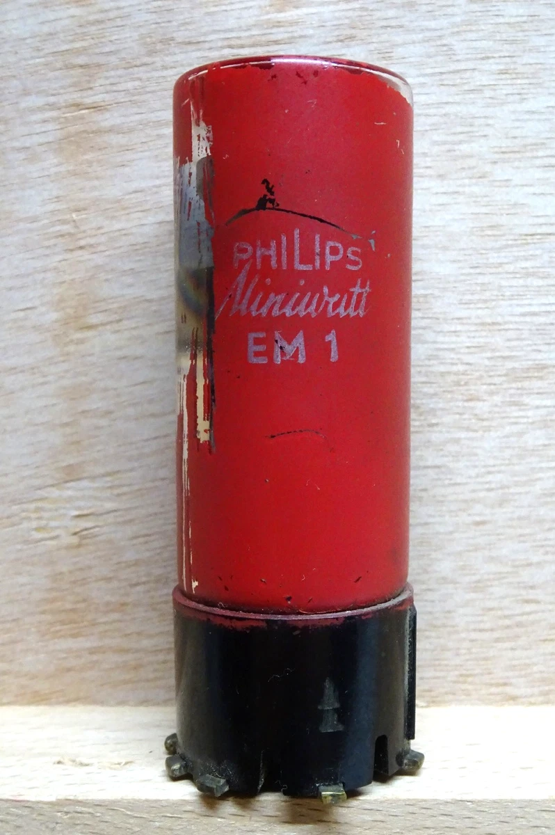 1x EM80 6E1P Röhre NEU magisches Auge Tube NEW Valve 6BR5 Magic Eye Anzeige Test