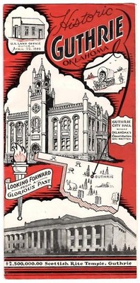 GUTHRIE, OKLAHOMA ~ c1940s Visitors Brochure