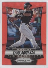 2014 Panini Prizm Red Prizm 9/25 Ehire Adrianza #186 0b0