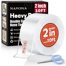 2In x 10Ft Double Sided Nano Tape Heavy Duty Removable Clear Mounting - US