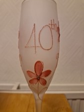 40th Birthday Champagne/Prosecco Glass.