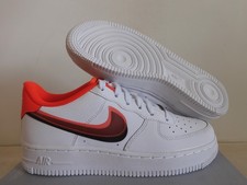 Nike Air Force 1 LV8 GS White-Bright Crimson-Black Sz 5Y CW1574-101